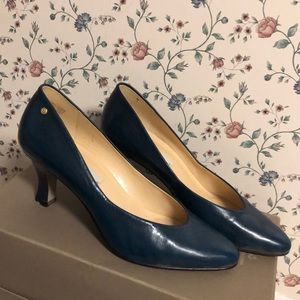 Navy Leather Upper Etienne Aigner Heels